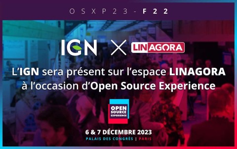 IGN sera présent sur l'espace Linagora lors de l'Open source Experience