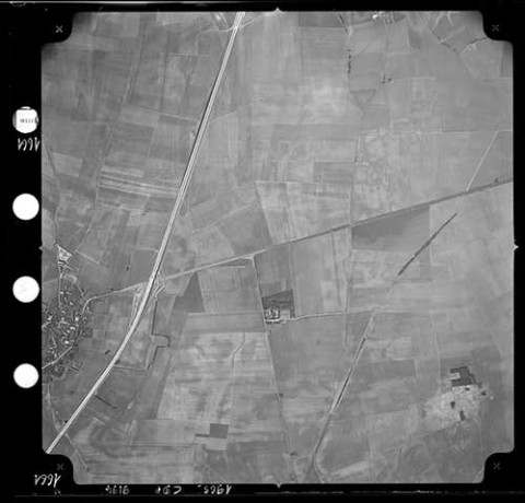 Roissy-en-France, prise de vue aérienne (1965)