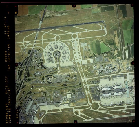 Roissy-en-France, prise de vue aérienne (1994)