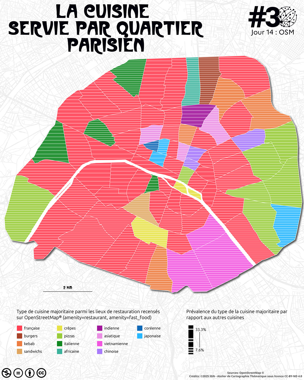 Carte – La cuisine servie par quartier parisien ?