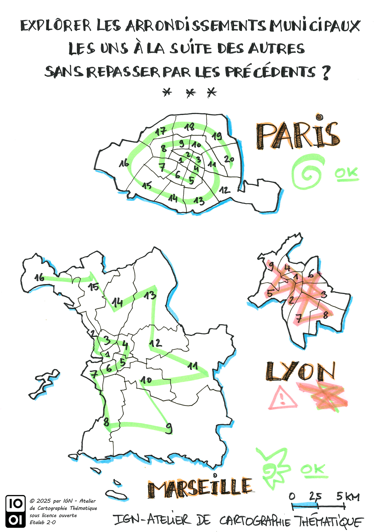 Carte - Quel découpage des arrondissements municipaux des villes de Lyon, Marseille et Paris ?