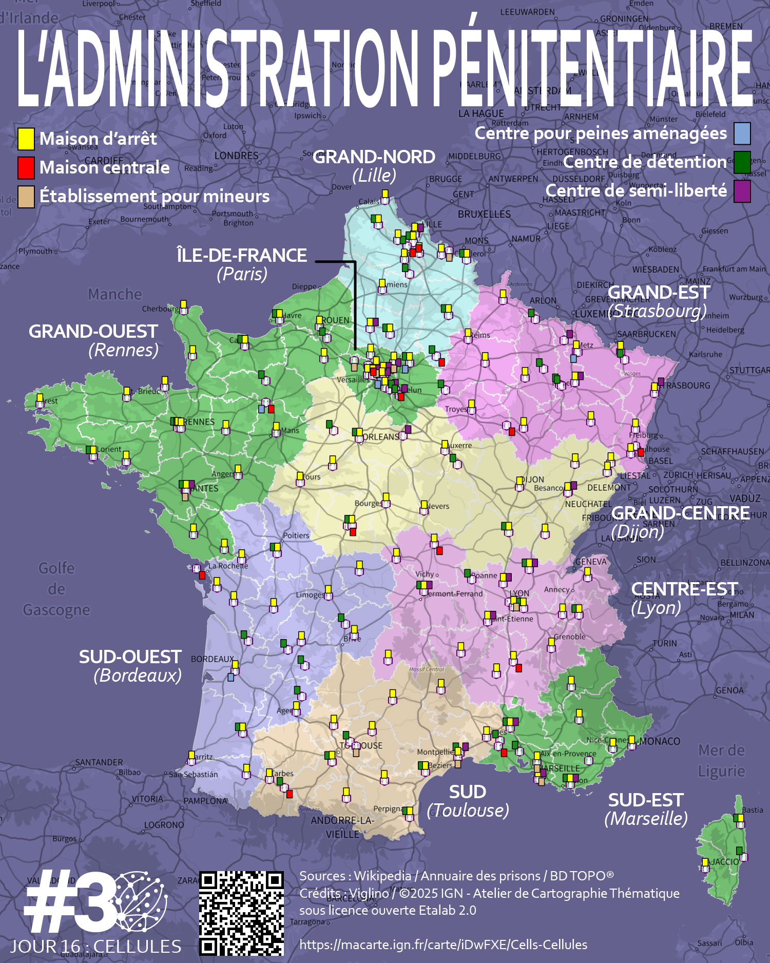 Carte – L’administration pénitentiaire