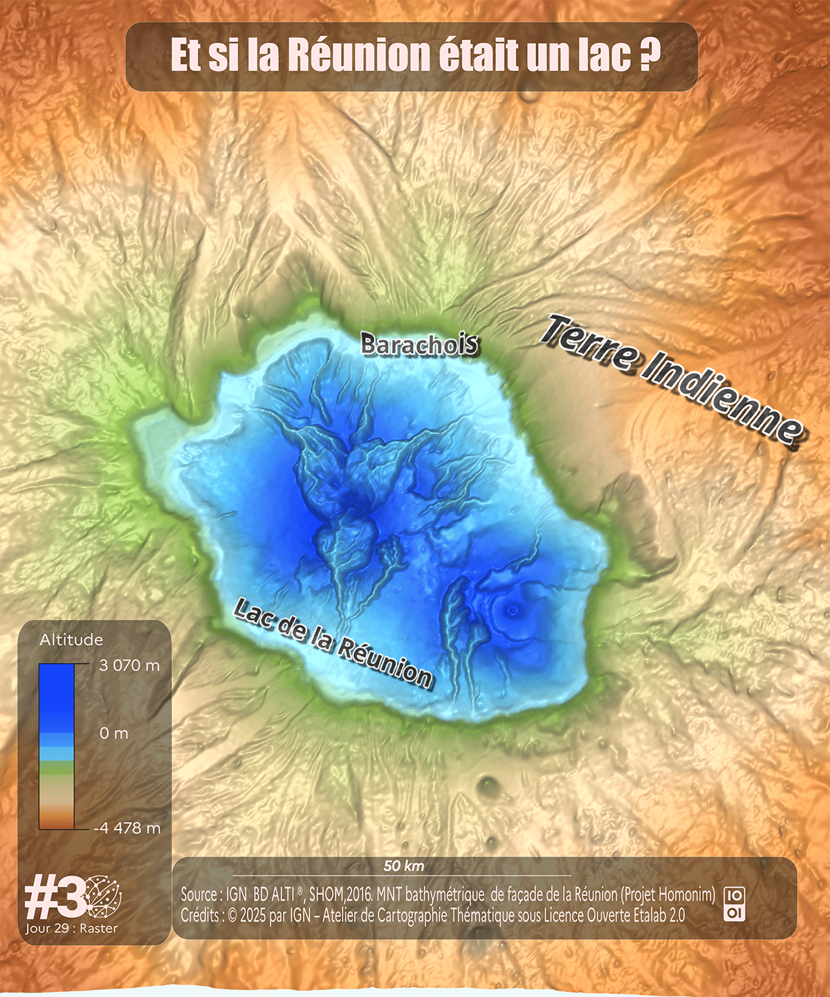 Carte – Et si les îles étaient des lacs 