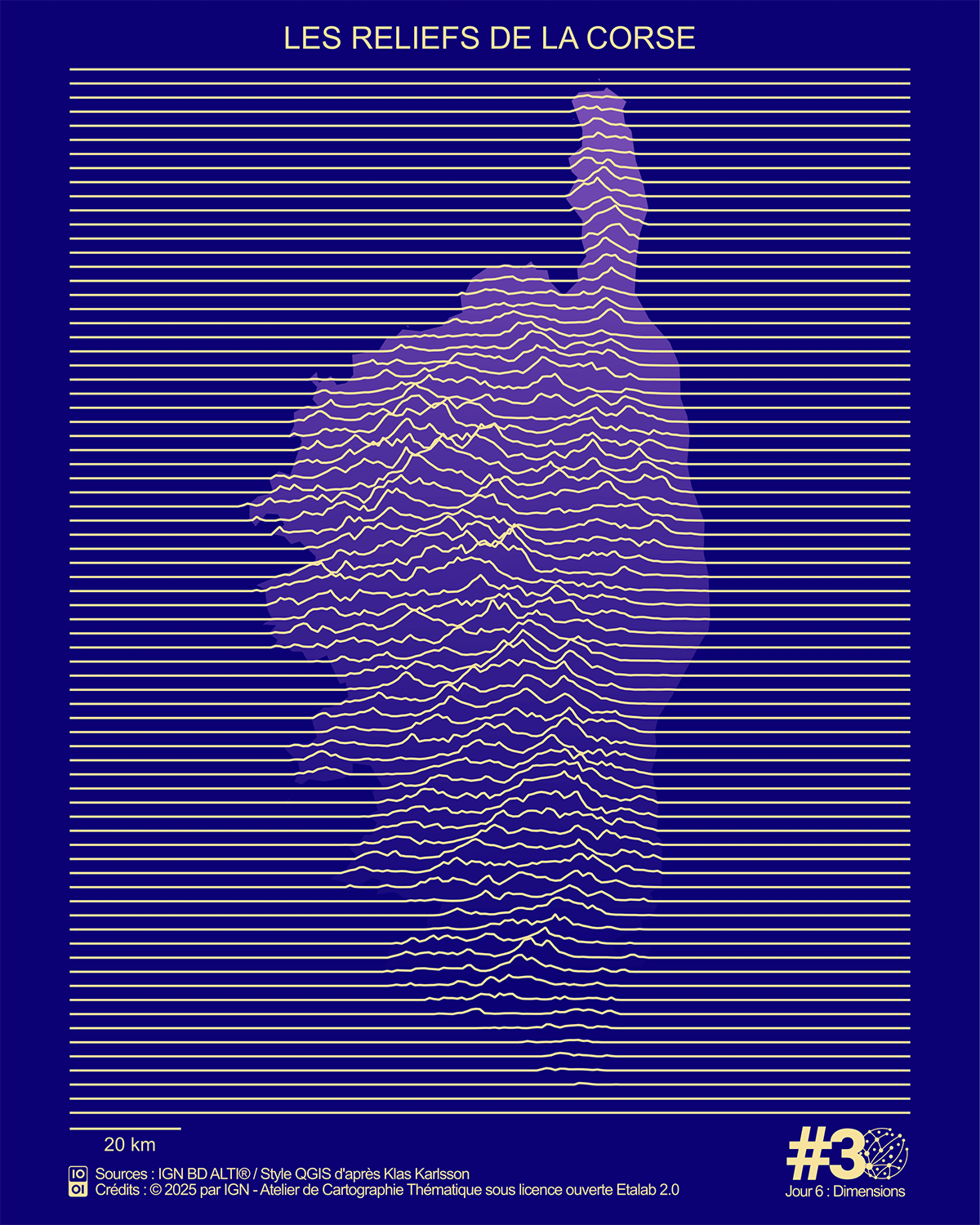 Carte –  Les reliefs des îles