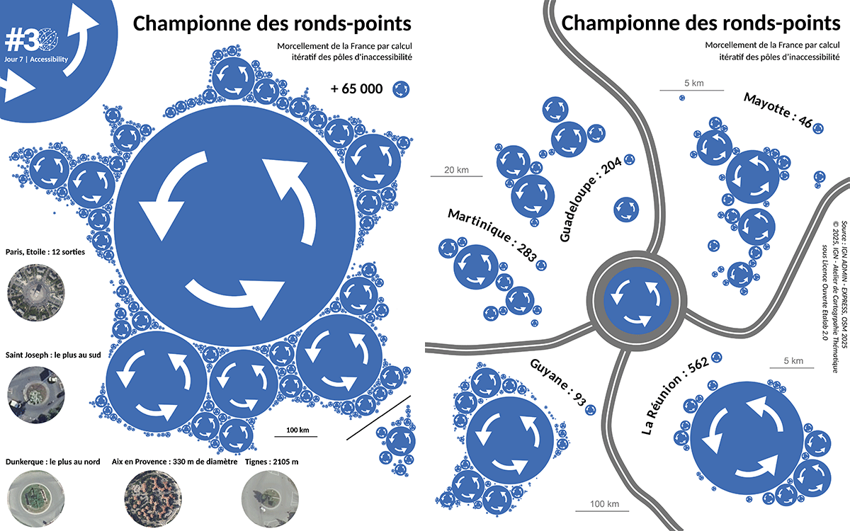 Carte - La France, championne des ronds-points