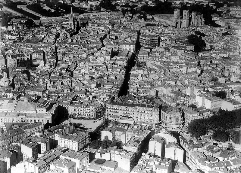 Photo oblique de Montpellier - 1921