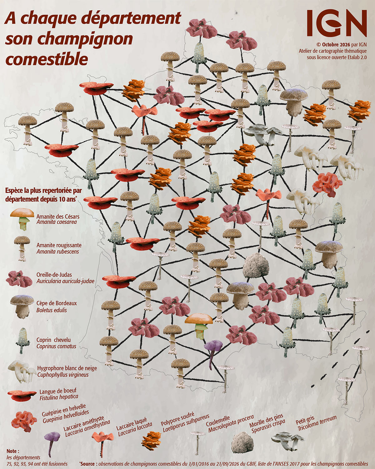 À chaque département son champignon comestible À chaque département son champignon comestible