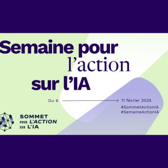 Bannière Semaine pour l'action sur l'IA du 6 au 11 février 2025
