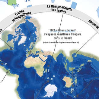 Carte La France des océans