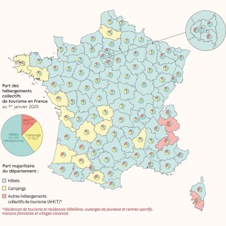 Carte de l'atelier de cartographie IGN - Hébergements collectifs de tourisme 2025