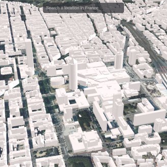 Interface de visualisation batiments3D.ign.fr