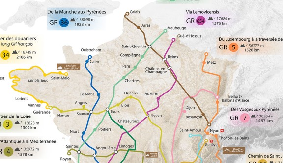 Carte des plus grands GR® de France