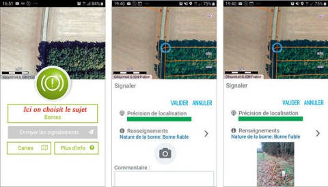 Application Aléa pour le recensement des bornes