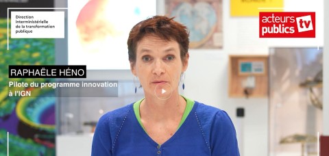 Raphaële Héno, pilote du programme “Innovation” à l’IGN, présente les différentes modalités d’innovation déployées par l’Institut. 