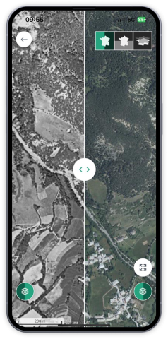 Capture d'écran de l'application Cartes IGN