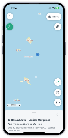 Capture d'écran de l'application Cartes IGN