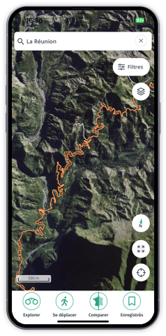 Capture d'écran de l'application Cartes IGN