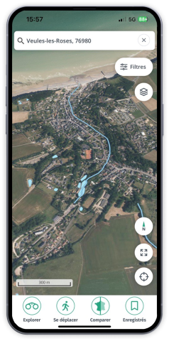Capture d'écran de l'application Cartes IGN