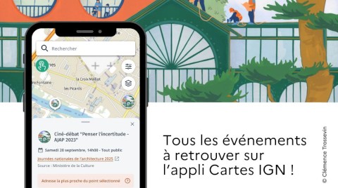 Tous les évènements à retrouver sur l'appli Cartes IGN