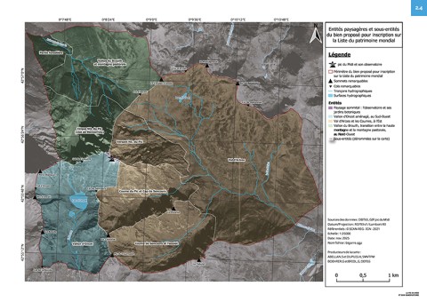Entités paysagères du pic du Midi