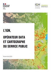 Couverture de la plaquette de présentation de l'offre de l'IGN