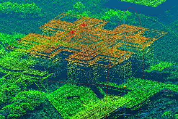 Nuage de points LiDAR HD bruts, Hôtel de département de la Charente Maritime (La Rochelle)